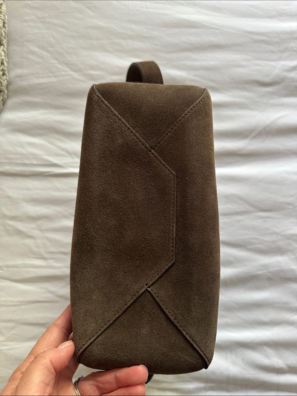 NWOT Clare V Fleurine Bag in Chocolate Suede - Picture 4 of 7